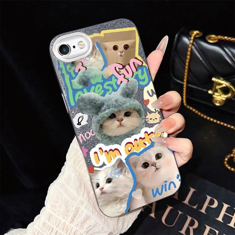 Custodia ibrida PC TPU con glitter per iPhone 8 Plus 7 Plus