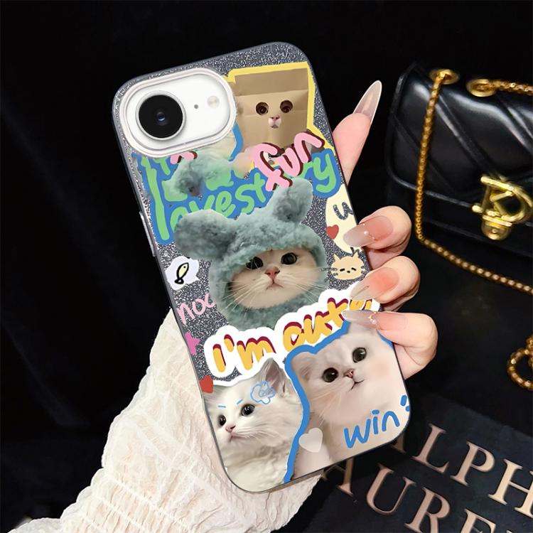 Custodia ibrida PC TPU con glitter per iPhone 17 e 16