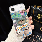 Custodia ibrida PC TPU con glitter per iPhone 17 e 16