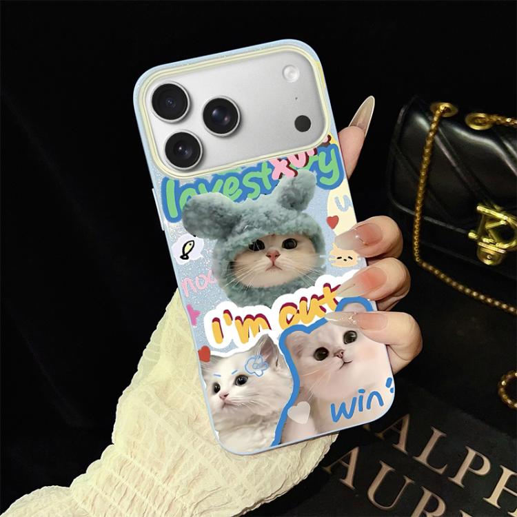 Custodia ibrida PC TPU con glitter per iPhone 17 e 16