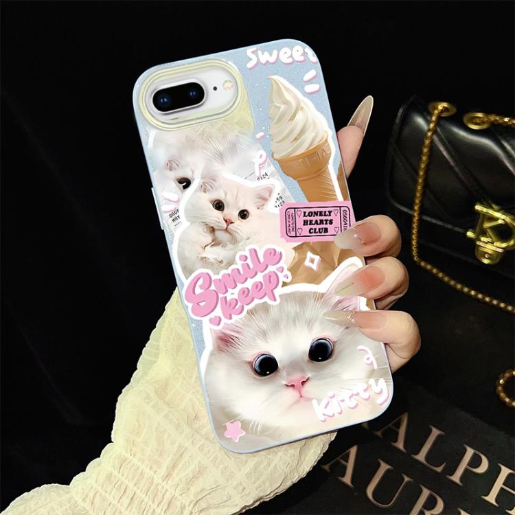 Custodia ibrida PC TPU glitterata per iPhone 8 Plus 7 Plus