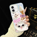 Custodia ibrida PC TPU con motivo gatti per iPhone