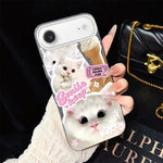 Custodia ibrida PC TPU con motivo gatti per iPhone