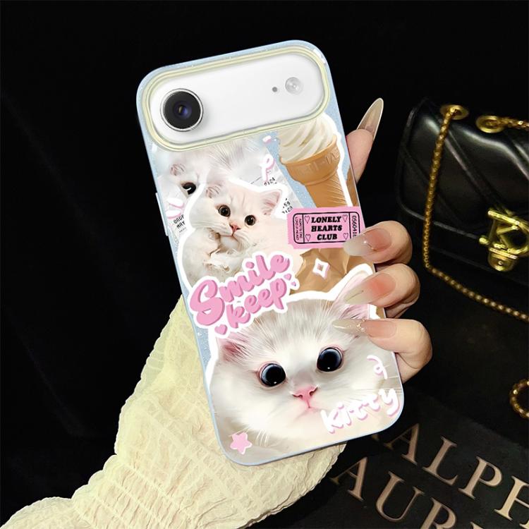 Custodia ibrida PC TPU con motivo gatti per iPhone