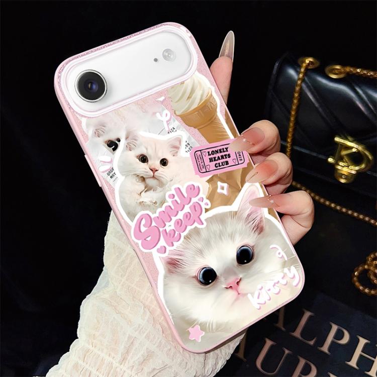 Custodia ibrida PC TPU con motivo gatti per iPhone