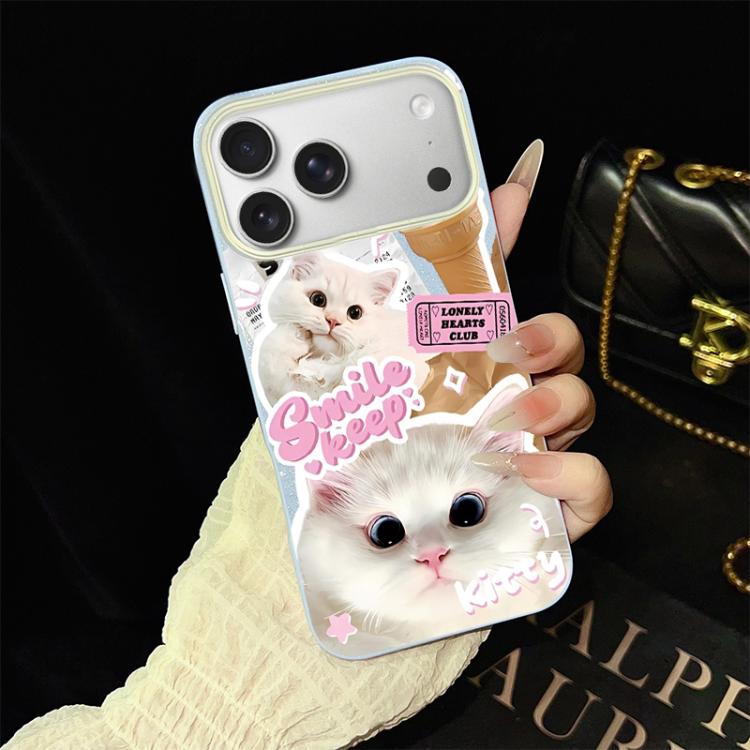 Custodia ibrida PC TPU con motivo gatti per iPhone