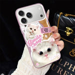 Custodia ibrida PC TPU con motivo gatti per iPhone