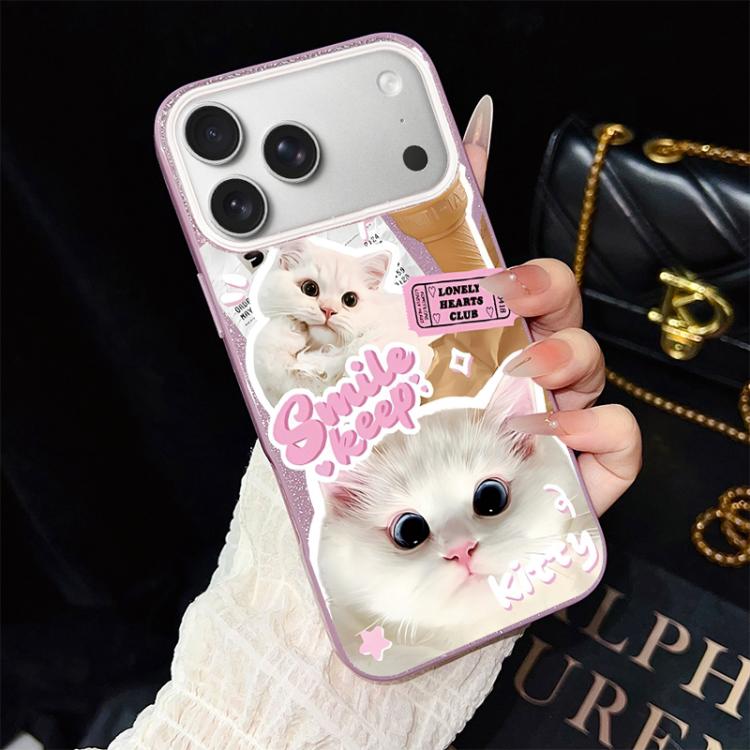 Custodia ibrida PC TPU con motivo gatti per iPhone