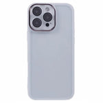 WANLONFENG Custodia per telefono in TPU traslucido con cornice galvanizzata e pellicola protettiva per lo schermo, For iPhone 16 Pro, For iPhone 16