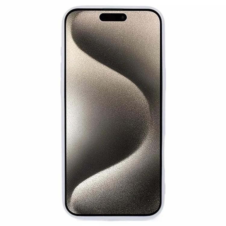 WANLONFENG Custodia per telefono in TPU traslucido con cornice galvanizzata e pellicola protettiva per lo schermo, For iPhone 16 Pro, For iPhone 16