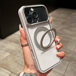 Custodia magnetica con supporto girevole per iPhone 16 Pro