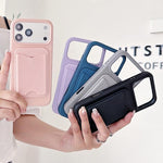 Custodia TPU magnetica con porta carte per iPhone 15