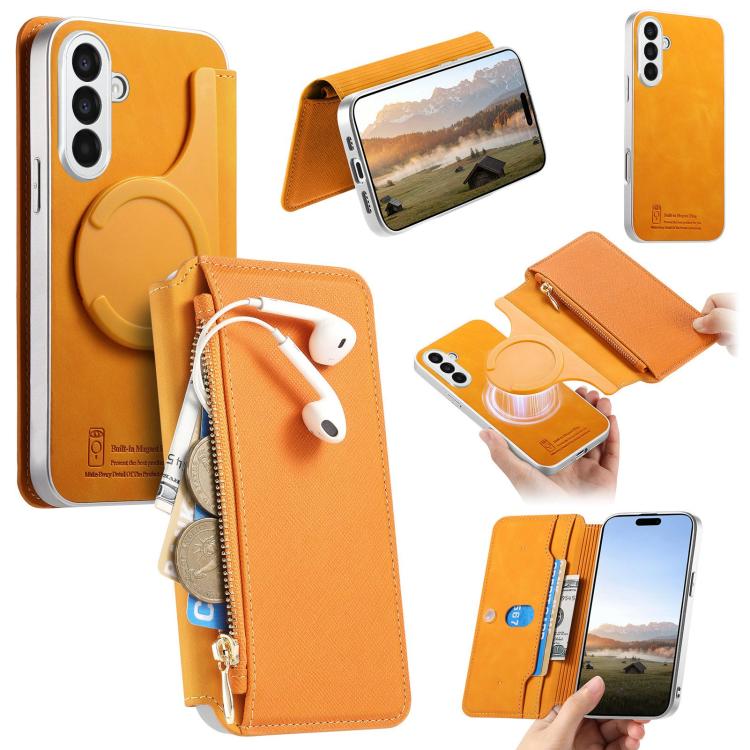 Custodia portafoglio con cerniera magnetica per Galaxy A55 5G, A35 5G e A15