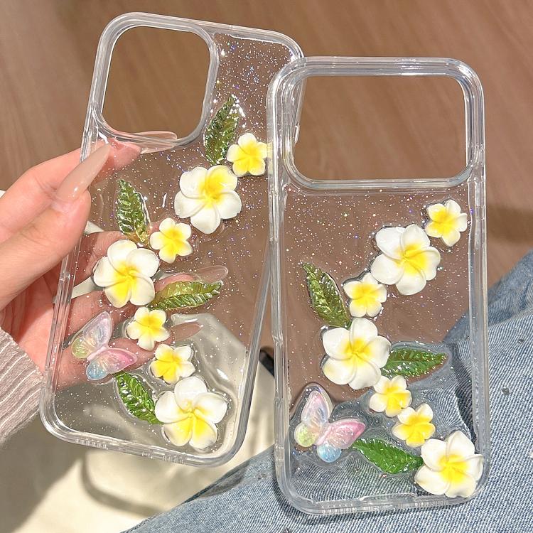 Custodia acrilico effetto farfalla 3D per iPhone 15 Pro