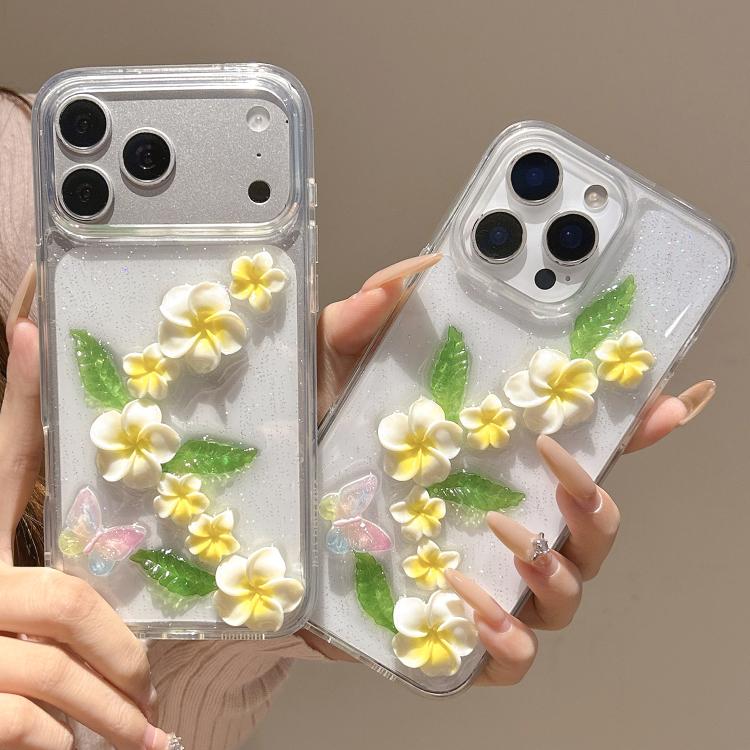 Custodia acrilico effetto farfalla 3D per iPhone 15 Pro