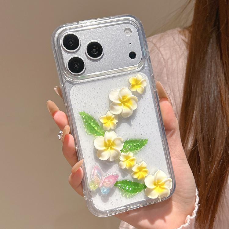 Custodia acrilico effetto farfalla 3D per iPhone 15 Pro
