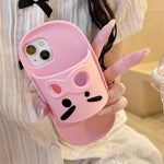 Custodia in silicone con design pantofola per iPhone 15-17