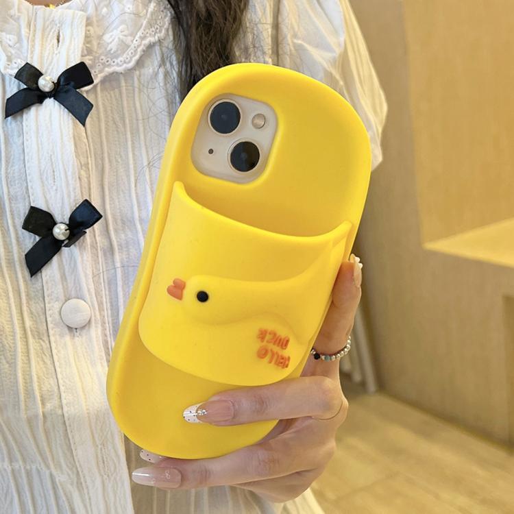 Custodia in silicone con design pantofola per iPhone