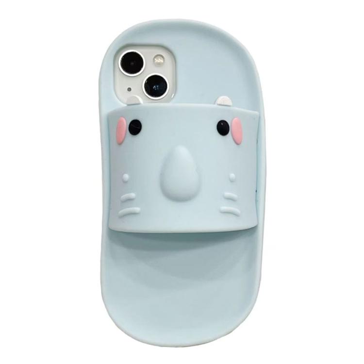 Custodia in silicone con design pantofola per iPhone