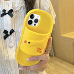 Custodia in silicone con design pantofola per iPhone
