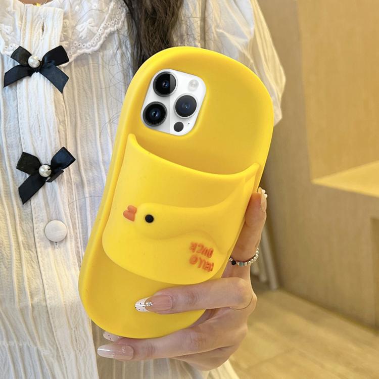 Custodia in silicone con design pantofola per iPhone