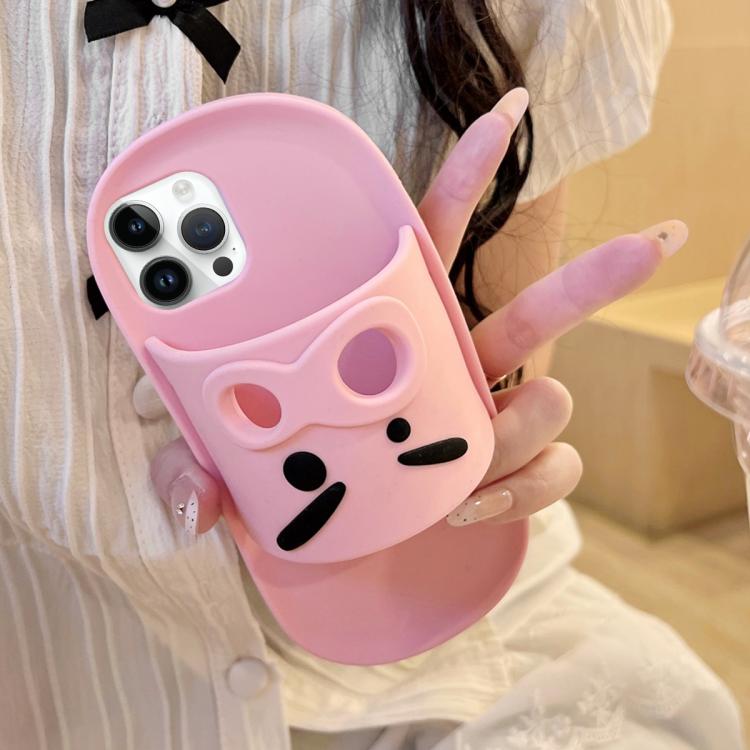 Custodia in silicone con design pantofola per iPhone