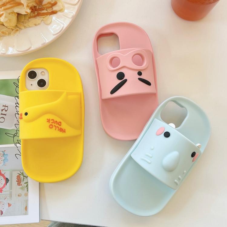 Custodia in silicone con design pantofola per iPhone