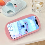 Custodia in silicone con design pantofola per iPhone