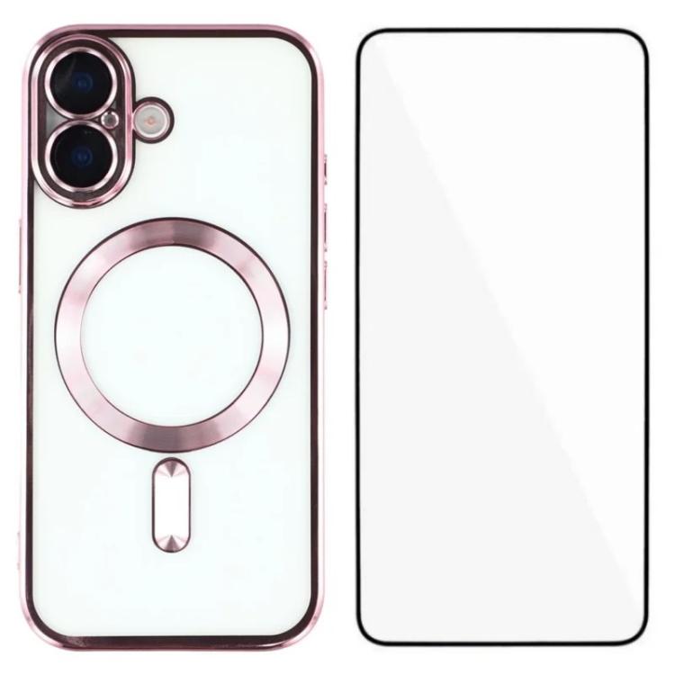 Custodia magnetica in TPU con vetro per iPhone 15 e 16