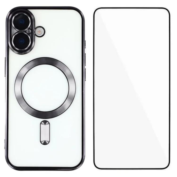 Custodia magnetica in TPU con vetro per iPhone 15 e 16