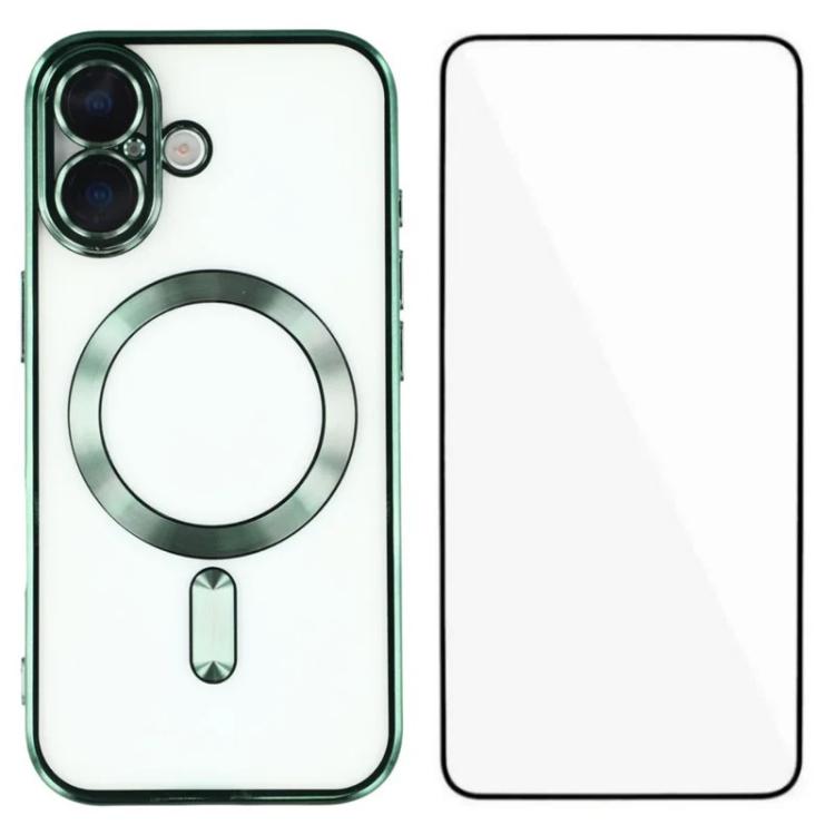 Custodia magnetica in TPU con vetro per iPhone 15 e 16