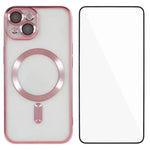 Custodia magnetica in TPU con vetro per iPhone 12 e 13