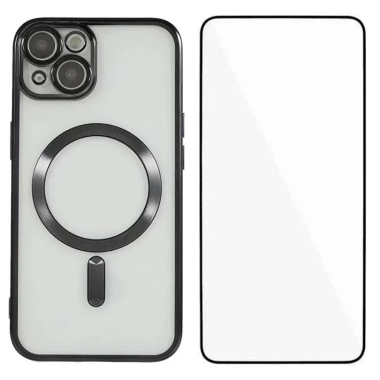 Custodia magnetica in TPU con vetro per iPhone 12 e 13