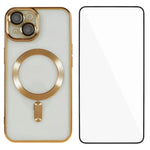 Custodia magnetica in TPU con vetro per iPhone 12 e 13