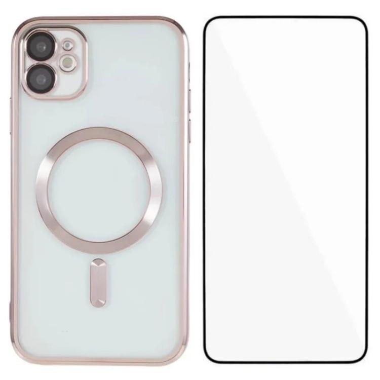 Custodia magnetica in TPU con vetro per iPhone 12 e 13