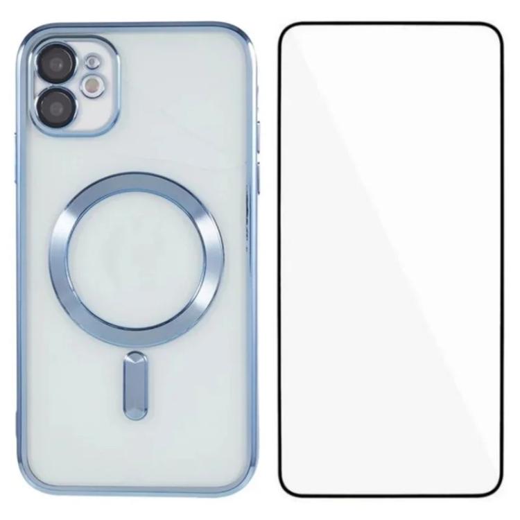 Custodia magnetica in TPU con vetro per iPhone 12 e 13
