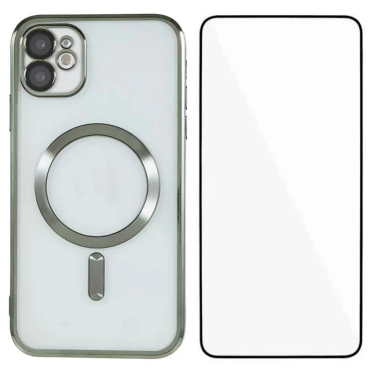 Custodia magnetica in TPU con vetro per iPhone 12 e 13