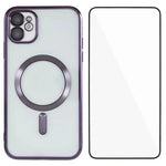 Custodia magnetica in TPU con vetro per iPhone 12 e 13