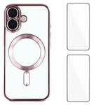 Custodia magnetica in TPU con pellicole per iPhone 16 e 15 Pro