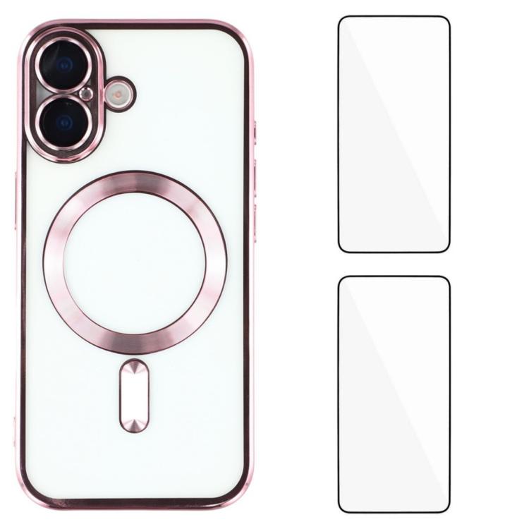 Custodia magnetica in TPU con pellicole per iPhone 16 e 15 Pro