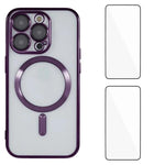 Custodia magnetica in TPU con pellicole per iPhone 16 e 15 Pro