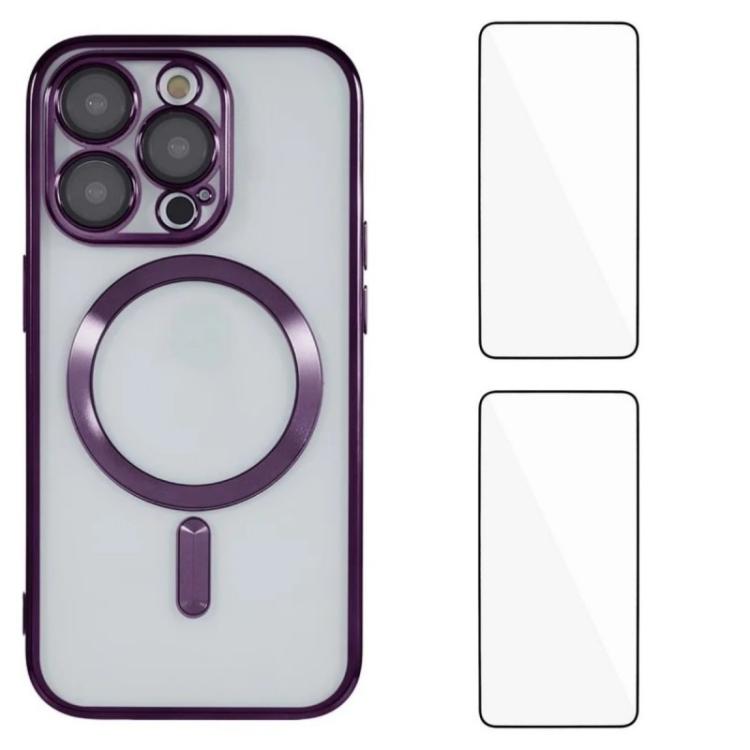 Custodia magnetica in TPU con pellicole per iPhone 16 e 15 Pro