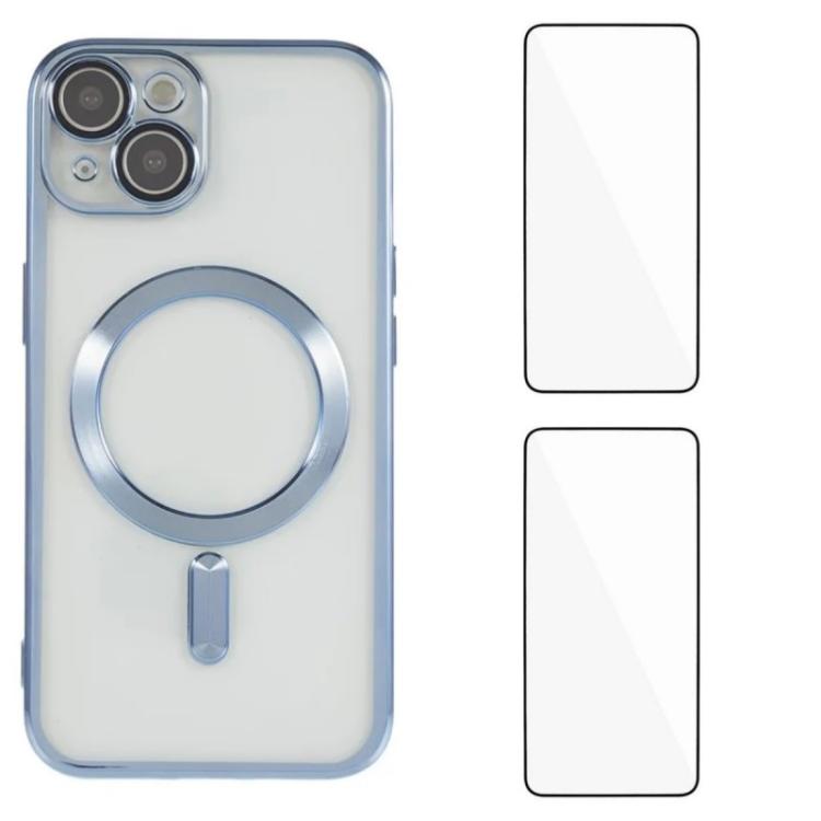 Custodia magnetica in TPU con pellicole per iPhone 15, 14, 14 Pro
