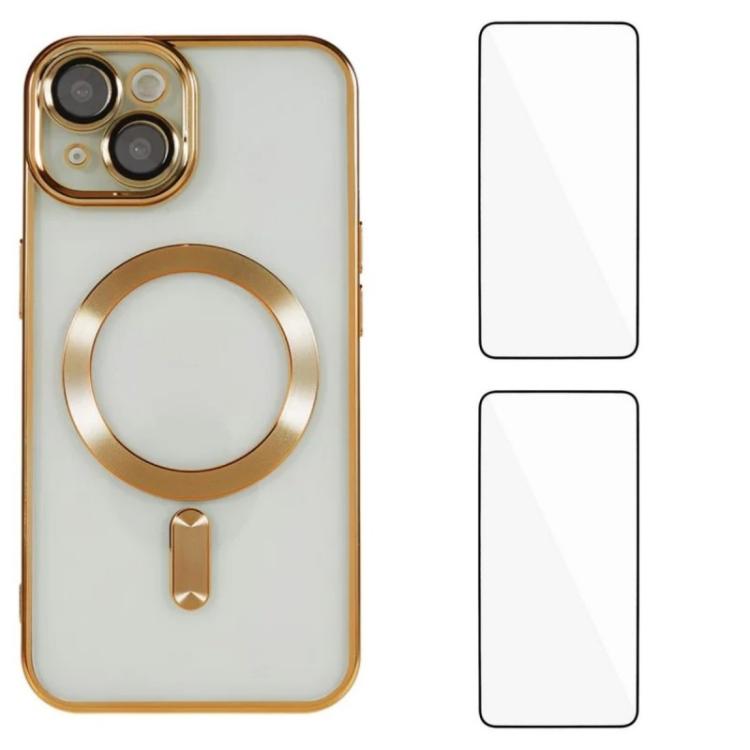 Custodia magnetica in TPU con pellicole per iPhone 15, 14, 14 Pro
