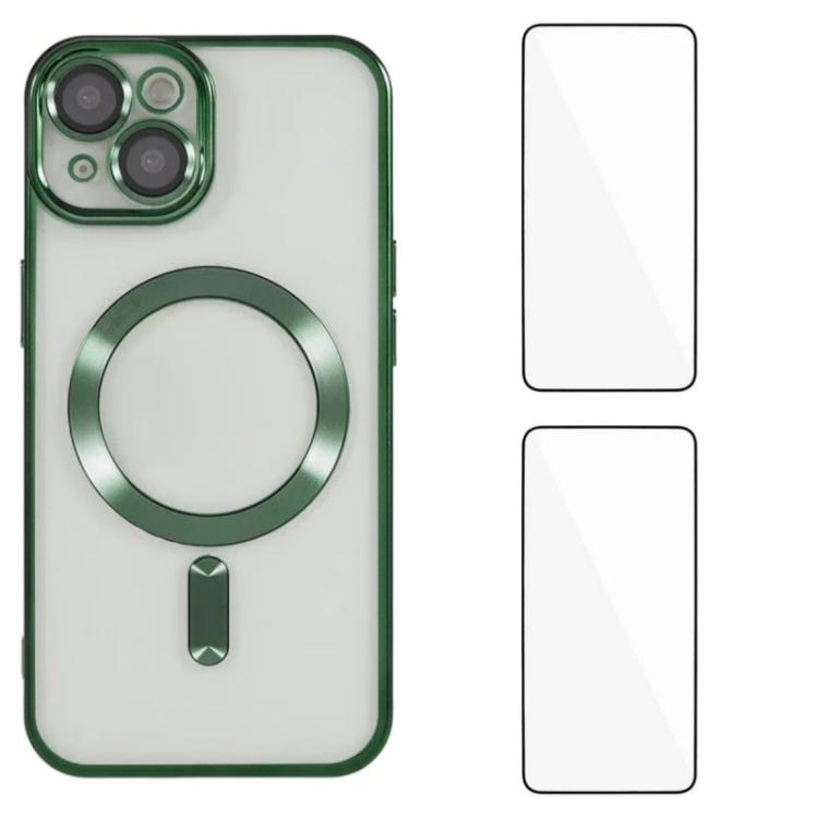 Custodia magnetica in TPU con pellicole per iPhone 15, 14, 14 Pro