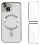 Custodia magnetica in TPU con pellicole per iPhone 15, 14, 14 Pro
