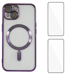 Custodia magnetica in TPU con pellicole per iPhone 12 e 13