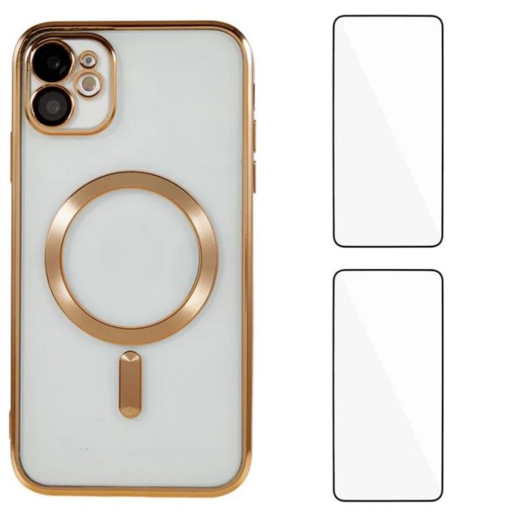 Custodia magnetica in TPU con pellicole per iPhone 12 Pro e 11