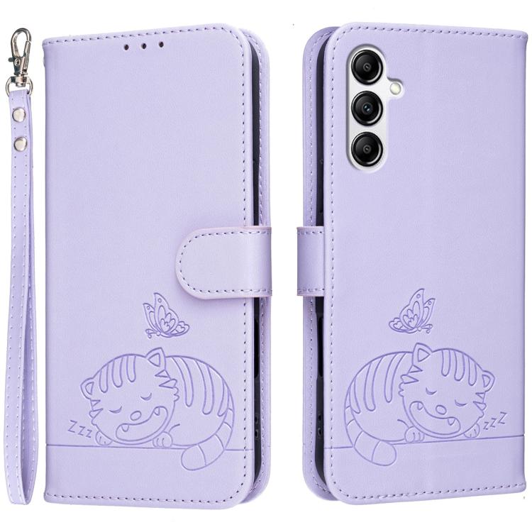 Custodia in ecopelle con cinturino e protezione RFID per Galaxy A54 e A14 5G