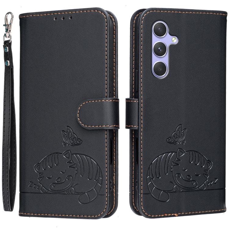Custodia in ecopelle con cinturino e protezione RFID per Galaxy A54 e A14 5G